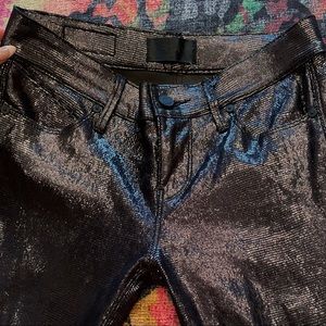 RTA DENIM SHINY LAMB LEATHER PANTS!